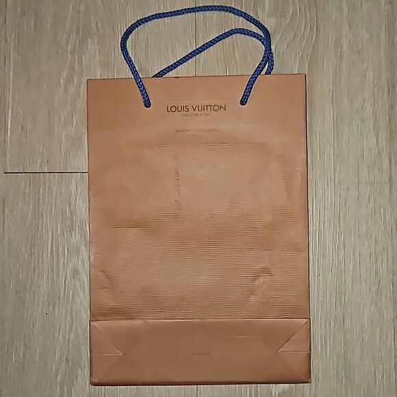 Louis Vuitton Paper Reusable Shopping Bag Brown 12X9X3.5 - Picture 1 of 4